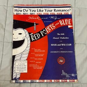 Vintage Sheet Music How Do You Like Your Romance Red Points and Blue 1944